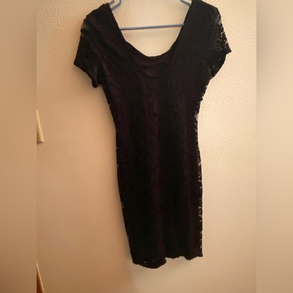 Black Lace detail Dress